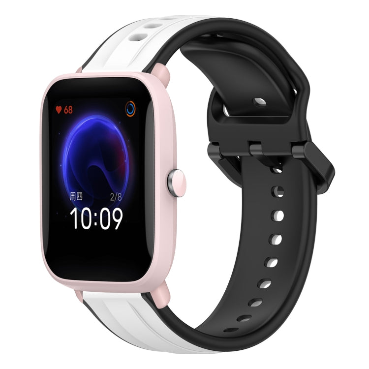 20mm Convex Loop Two-Color Silicone Watch Band, For Amazfit GTR 42MM, For Amazfit Pop Pro