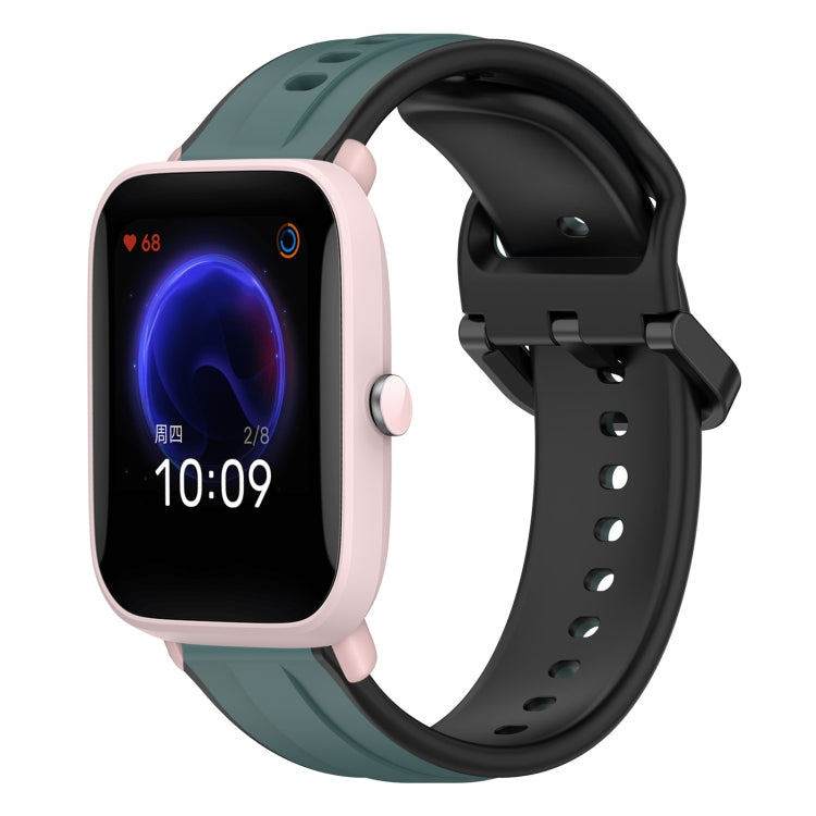 20mm Convex Loop Two-Color Silicone Watch Band, For Amazfit GTR 42MM, For Amazfit Pop Pro