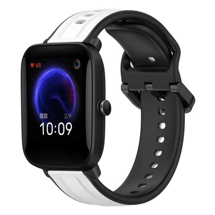 20mm Convex Loop Two-Color Silicone Watch Band, For Amazfit Pop, For Amazfit GTS 4 Mini