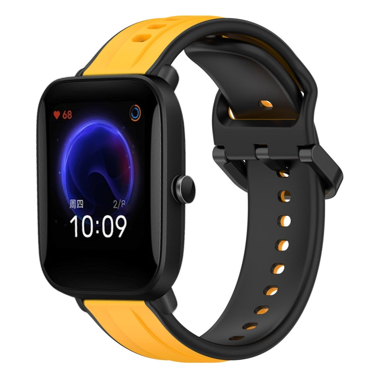 20mm Convex Loop Two-Color Silicone Watch Band, For Amazfit Pop, For Amazfit GTS 4 Mini