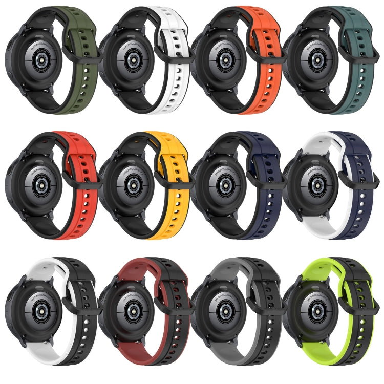 20mm Convex Loop Two-Color Silicone Watch Band, For Amazfit Pop, For Amazfit GTS 4 Mini