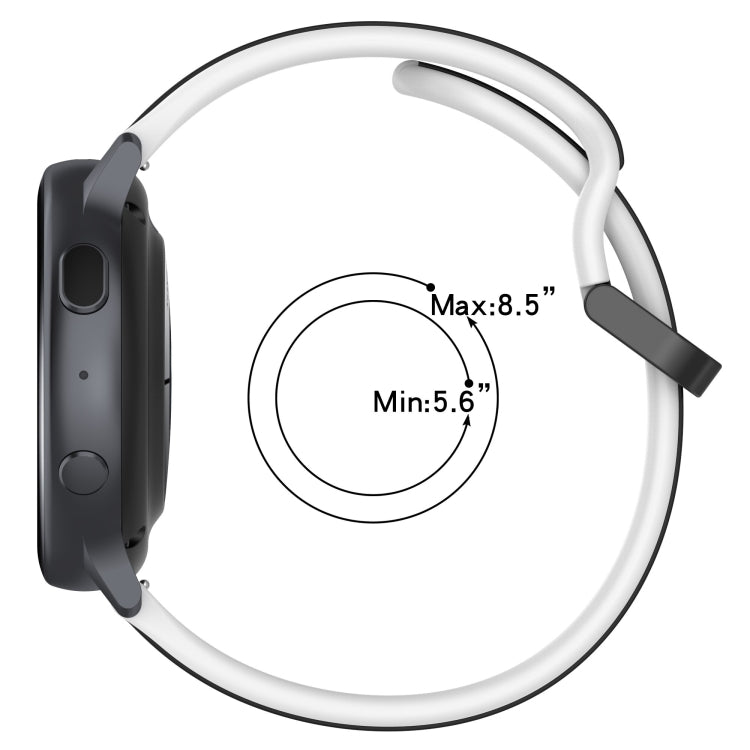 20mm Convex Loop Two-Color Silicone Watch Band, For Amazfit Bip 3, For Amazfit Bip 1S