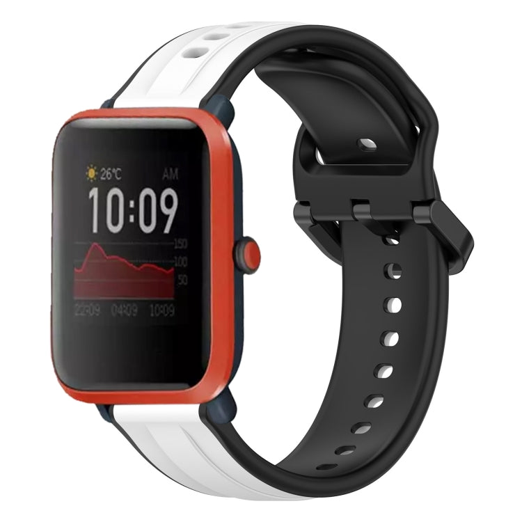 20mm Convex Loop Two-Color Silicone Watch Band, For Amazfit Bip 3, For Amazfit Bip 1S