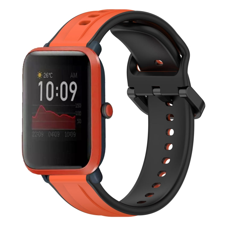 20mm Convex Loop Two-Color Silicone Watch Band, For Amazfit Bip 3, For Amazfit Bip 1S