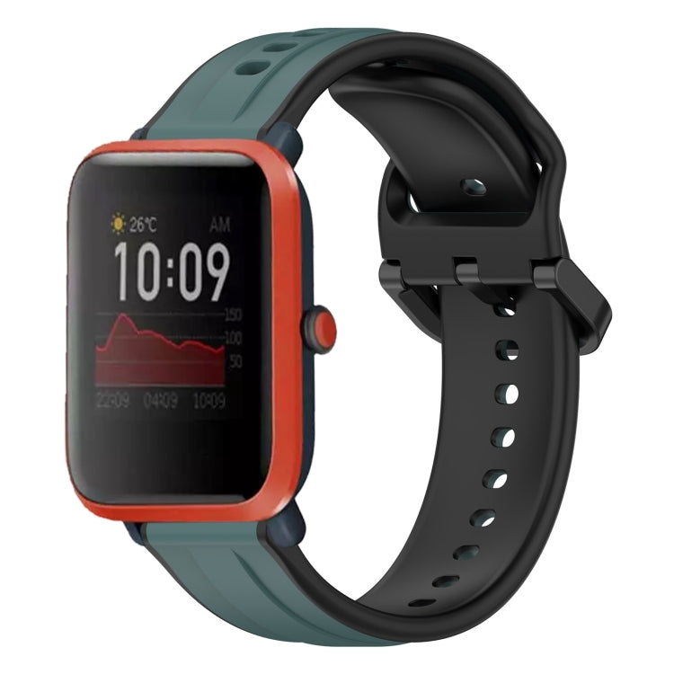 20mm Convex Loop Two-Color Silicone Watch Band, For Amazfit Bip 3, For Amazfit Bip 1S