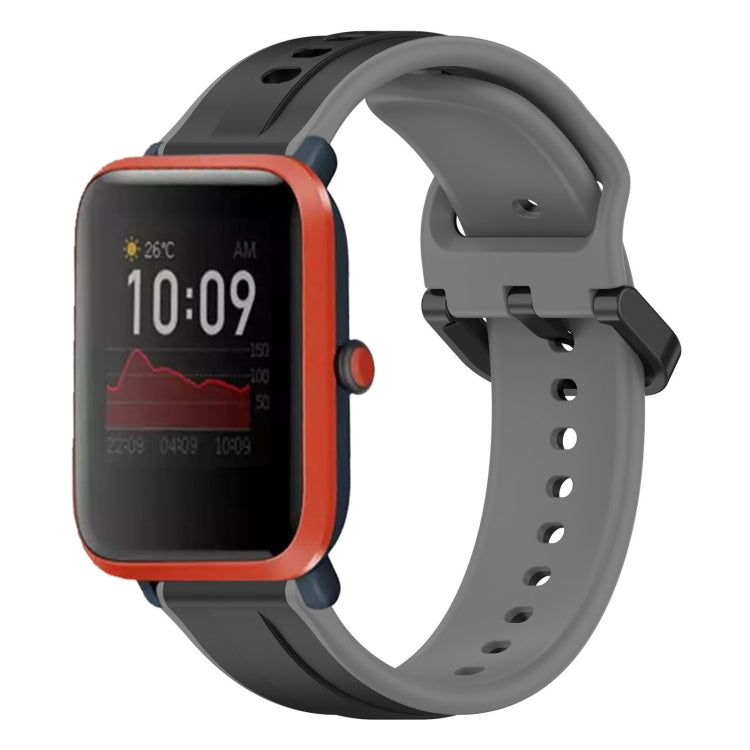 20mm Convex Loop Two-Color Silicone Watch Band, For Amazfit Bip 3, For Amazfit Bip 1S