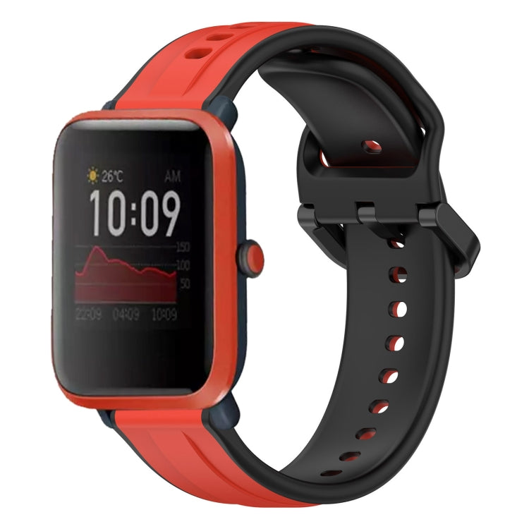 20mm Convex Loop Two-Color Silicone Watch Band, For Amazfit Bip 3, For Amazfit Bip 1S