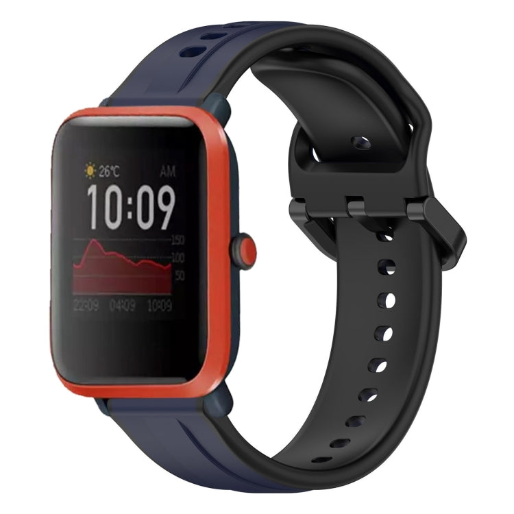 20mm Convex Loop Two-Color Silicone Watch Band, For Amazfit Bip 3, For Amazfit Bip 1S