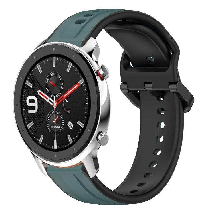 22mm Convex Loop Two-Color Silicone Watch Band, For Amazfit GTR 4, For Amazfit GTR 4 Pro