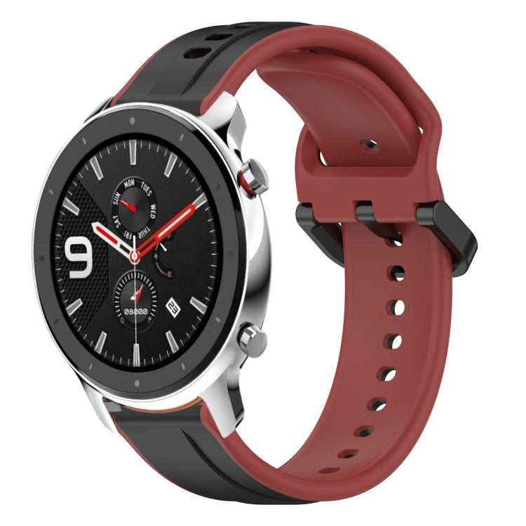 22mm Convex Loop Two-Color Silicone Watch Band, For Amazfit GTR 4, For Amazfit GTR 4 Pro