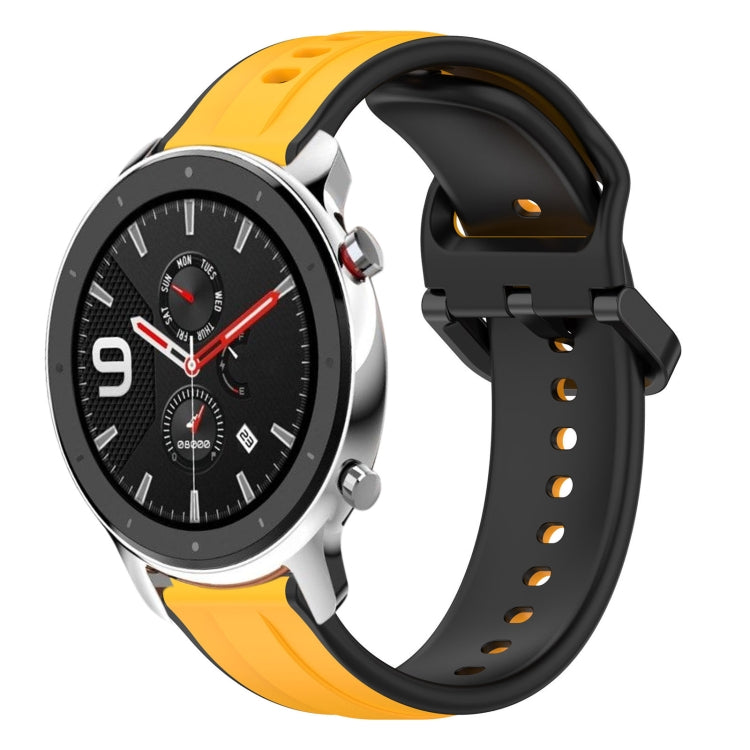 22mm Convex Loop Two-Color Silicone Watch Band, For Amazfit GTR 4, For Amazfit GTR 4 Pro