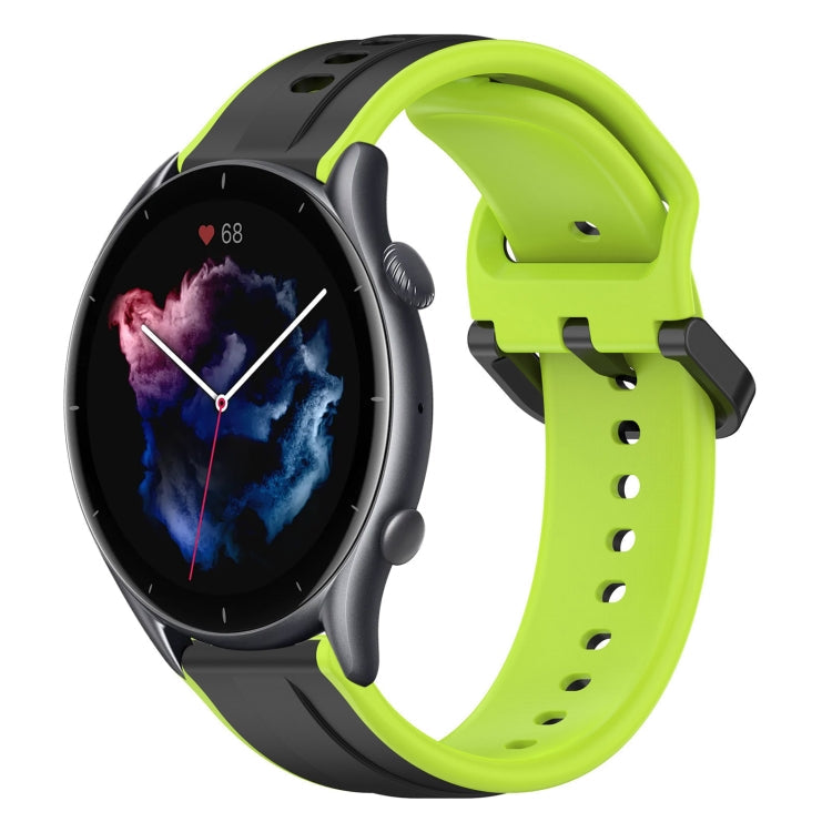22mm Convex Loop Two-Color Silicone Watch Band, For Amazfit GTR 3, For Amazfit GTR 3 Pro