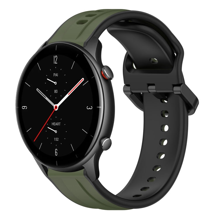 22mm Convex Loop Two-Color Silicone Watch Band, For Amazfit GTR 2e, For Amazfit GTR 2