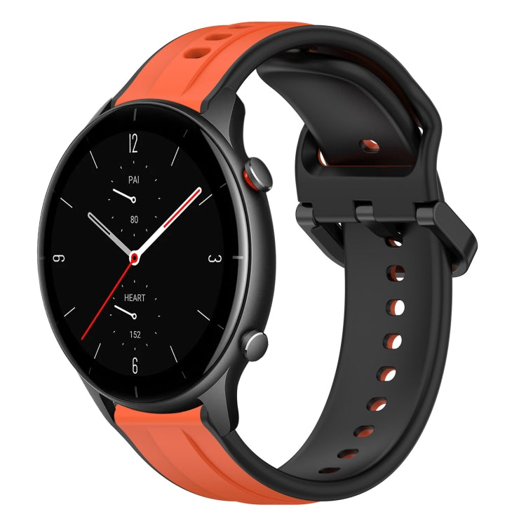 22mm Convex Loop Two-Color Silicone Watch Band, For Amazfit GTR 2e, For Amazfit GTR 2