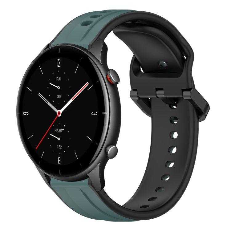 22mm Convex Loop Two-Color Silicone Watch Band, For Amazfit GTR 2e, For Amazfit GTR 2