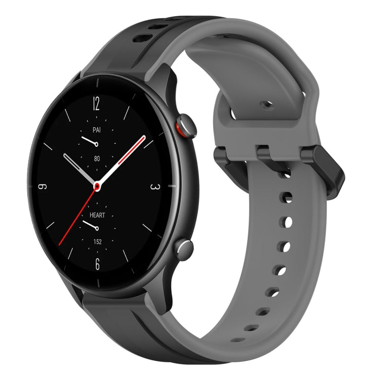 22mm Convex Loop Two-Color Silicone Watch Band, For Amazfit GTR 2e, For Amazfit GTR 2