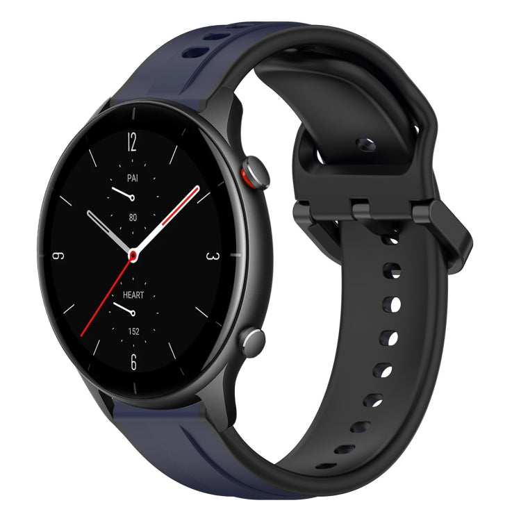 22mm Convex Loop Two-Color Silicone Watch Band, For Amazfit GTR 2e, For Amazfit GTR 2