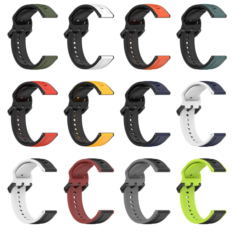 22mm Convex Loop Two-Color Silicone Watch Band, For Amazfit GTR 2e, For Amazfit GTR 2
