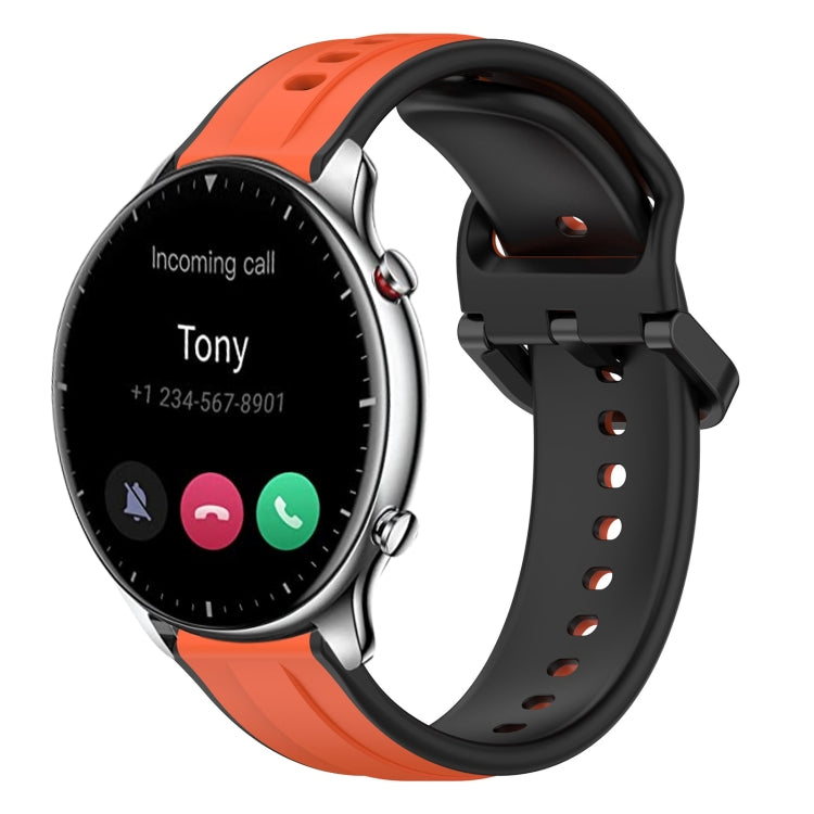 22mm Convex Loop Two-Color Silicone Watch Band, For Amazfit GTR 2e, For Amazfit GTR 2