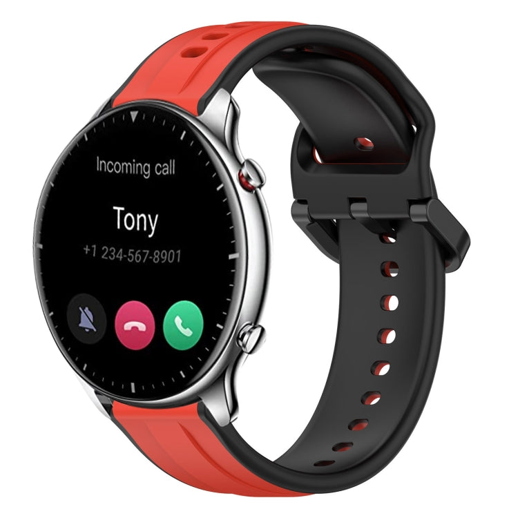 22mm Convex Loop Two-Color Silicone Watch Band, For Amazfit GTR 2e, For Amazfit GTR 2