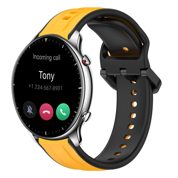 22mm Convex Loop Two-Color Silicone Watch Band, For Amazfit GTR 2e, For Amazfit GTR 2