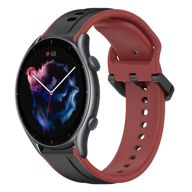 22mm Convex Loop Two-Color Silicone Watch Band, For Amazfit 3, For Amazfit GTR 47mm