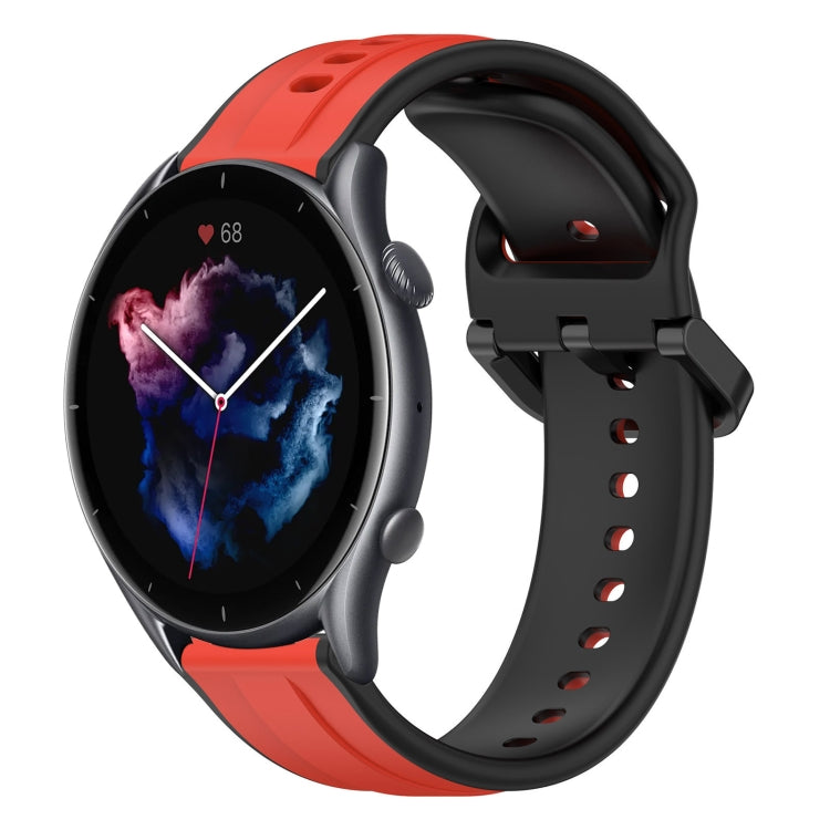 22mm Convex Loop Two-Color Silicone Watch Band, For Amazfit 3, For Amazfit GTR 47mm