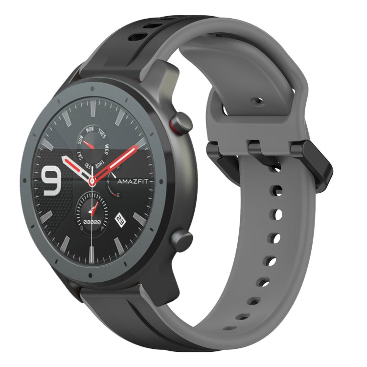 22mm Convex Loop Two-Color Silicone Watch Band, For Amazfit 3, For Amazfit GTR 47mm