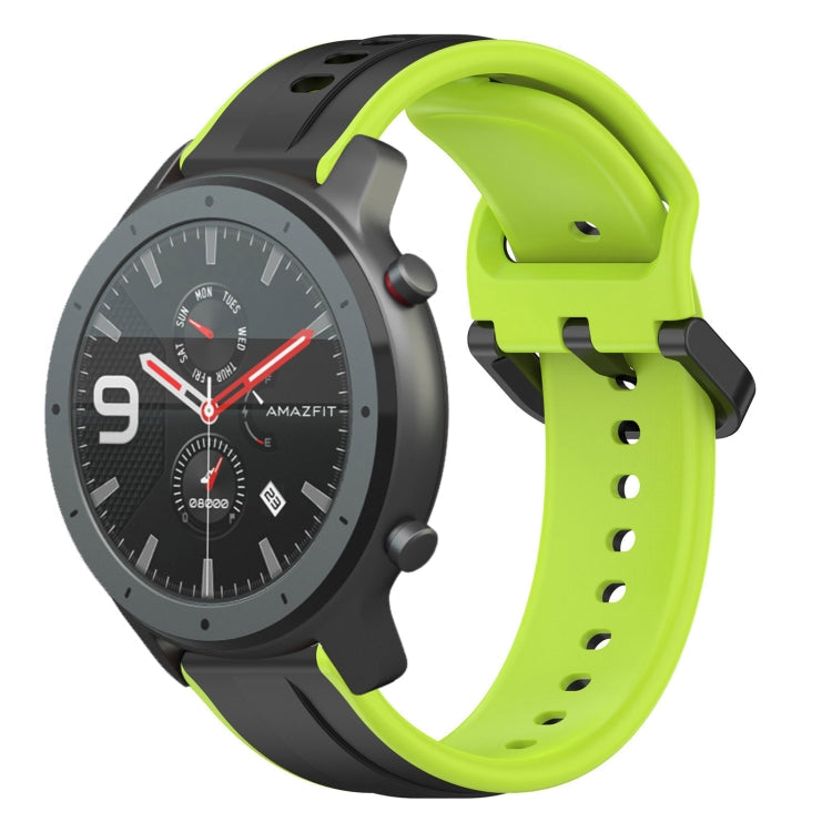 22mm Convex Loop Two-Color Silicone Watch Band, For Amazfit 3, For Amazfit GTR 47mm