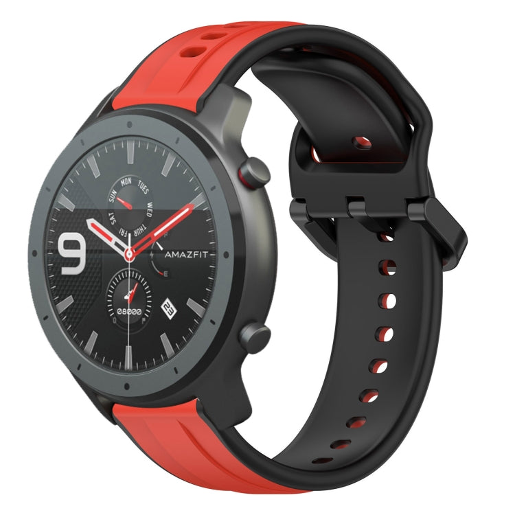 22mm Convex Loop Two-Color Silicone Watch Band, For Amazfit 3, For Amazfit GTR 47mm