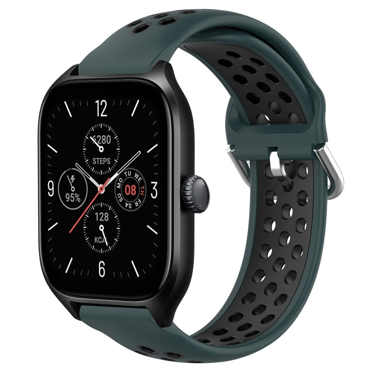 20mm Perforated Breathable Sports Silicone Watch Band, For Amazfit GTS 4