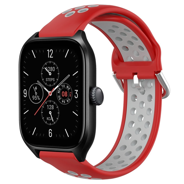 20mm Perforated Breathable Sports Silicone Watch Band, For Amazfit GTS 4