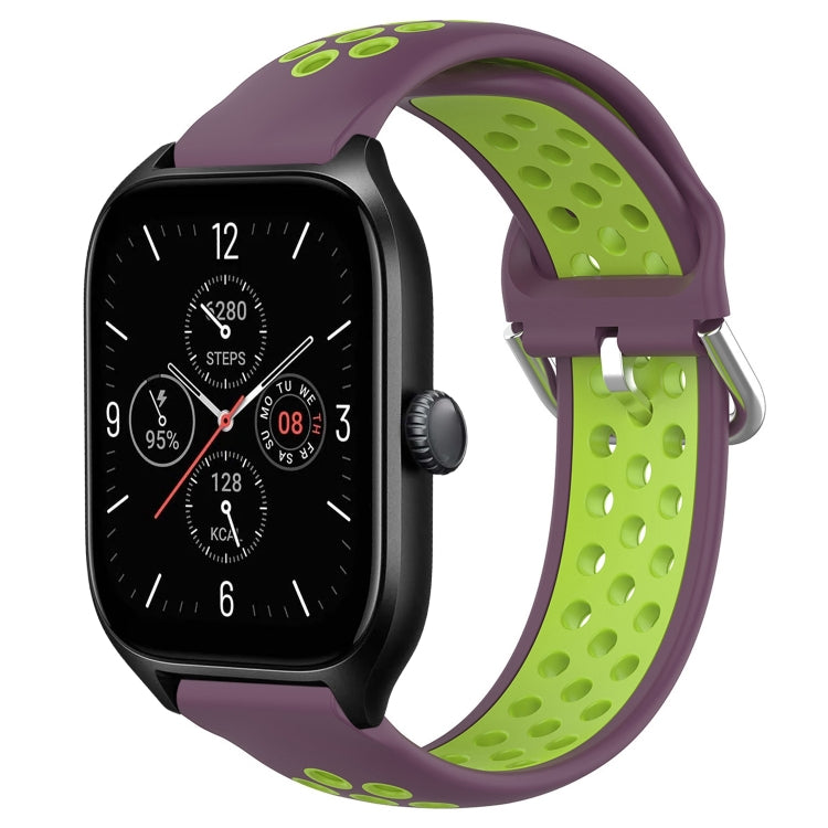 20mm Perforated Breathable Sports Silicone Watch Band, For Amazfit GTS 4