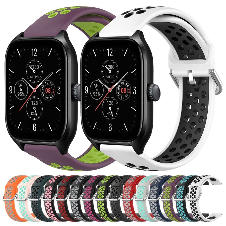 20mm Perforated Breathable Sports Silicone Watch Band, For Amazfit GTS 4