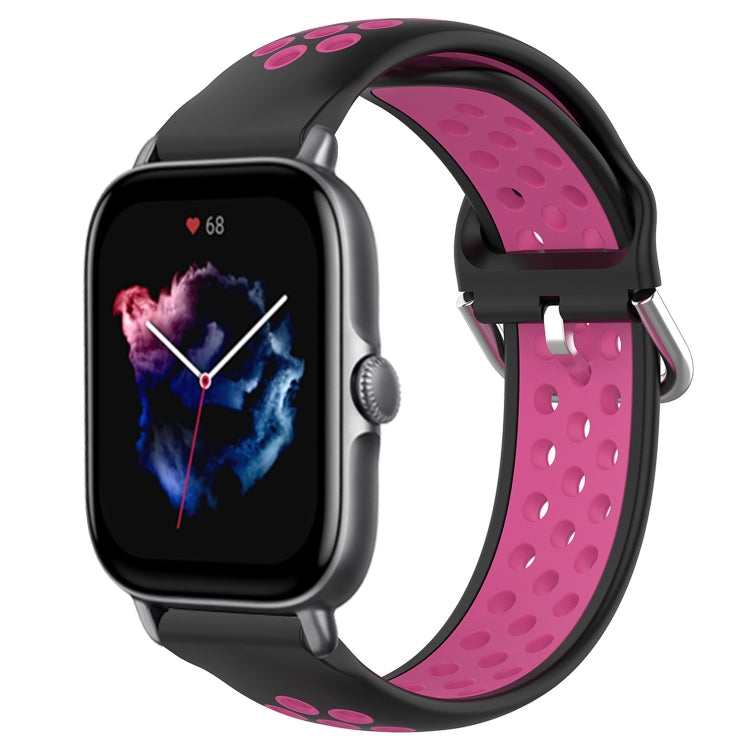 20mm Perforated Breathable Sports Silicone Watch Band, For Amazfit GTS 3