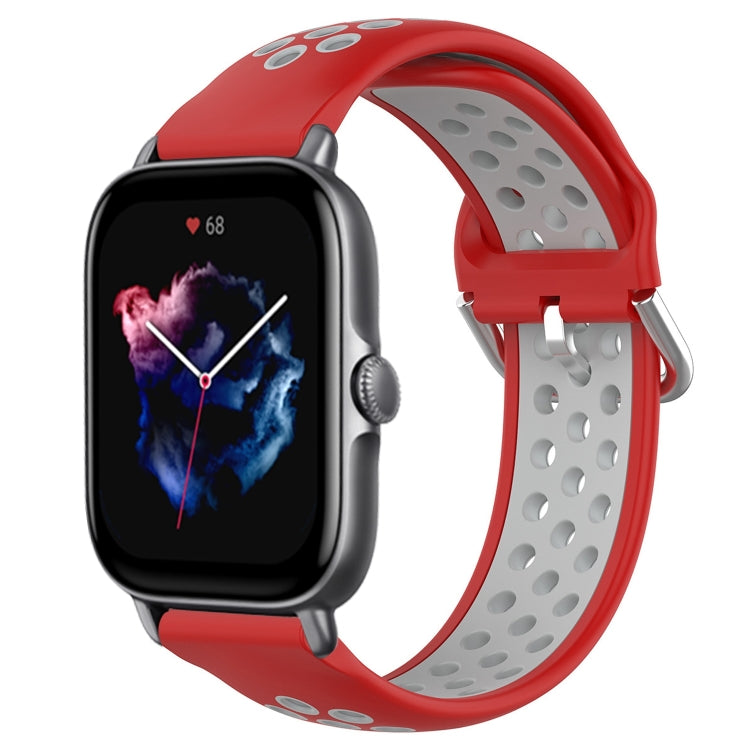 20mm Perforated Breathable Sports Silicone Watch Band, For Amazfit GTS 3
