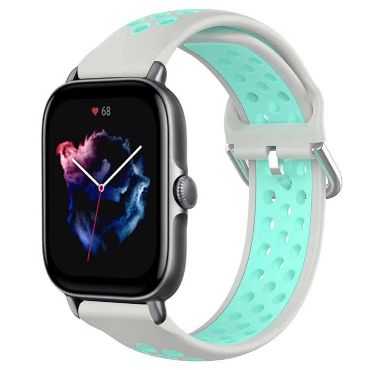 20mm Perforated Breathable Sports Silicone Watch Band, For Amazfit GTS 3