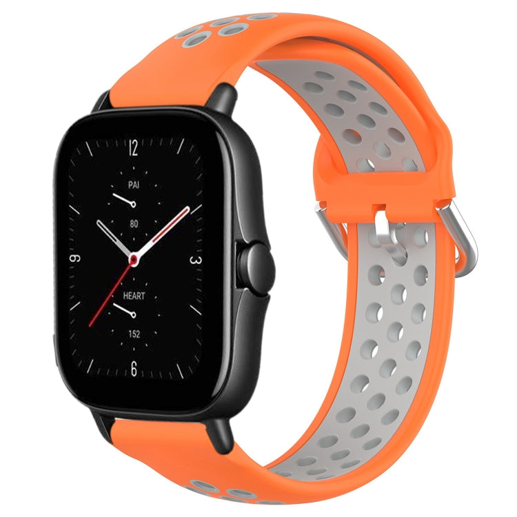 20mm Perforated Breathable Sports Silicone Watch Band, For Amazfit GTS 2E