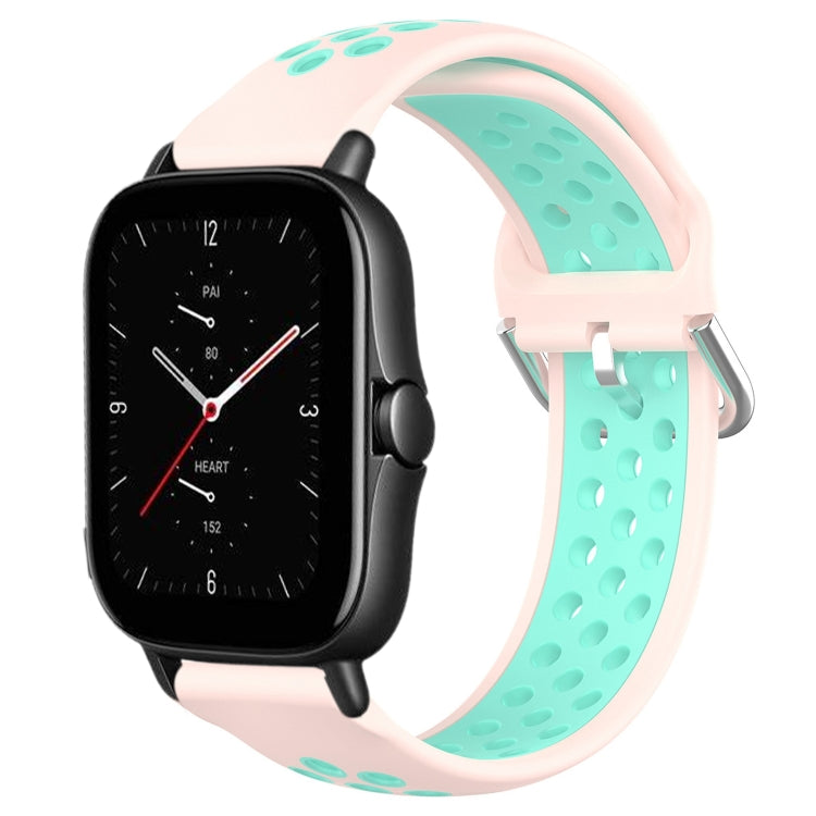 20mm Perforated Breathable Sports Silicone Watch Band, For Amazfit GTS 2E