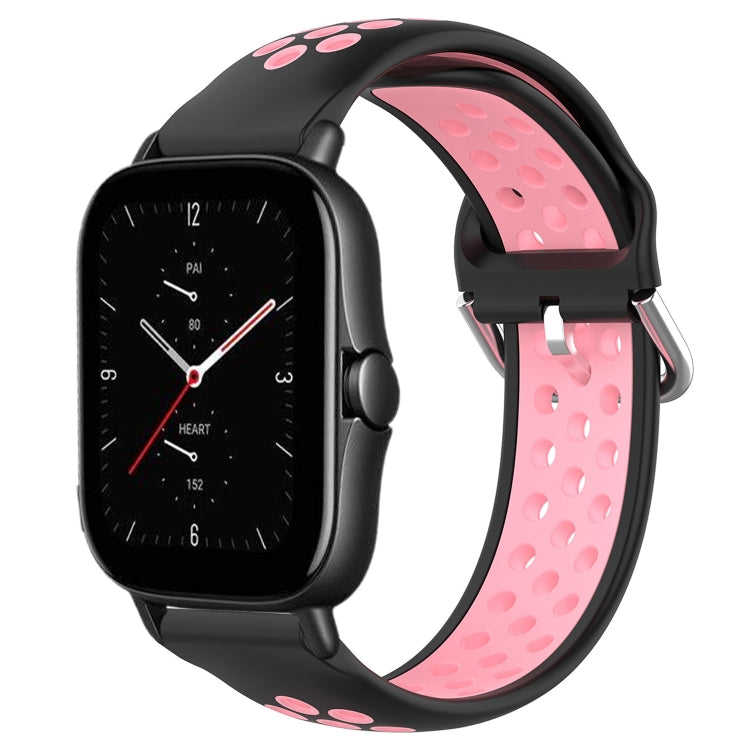 20mm Perforated Breathable Sports Silicone Watch Band, For Amazfit GTS 2E