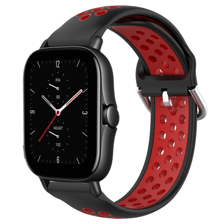 20mm Perforated Breathable Sports Silicone Watch Band, For Amazfit GTS 2E