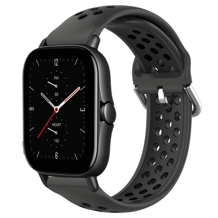 20mm Perforated Breathable Sports Silicone Watch Band, For Amazfit GTS 2E