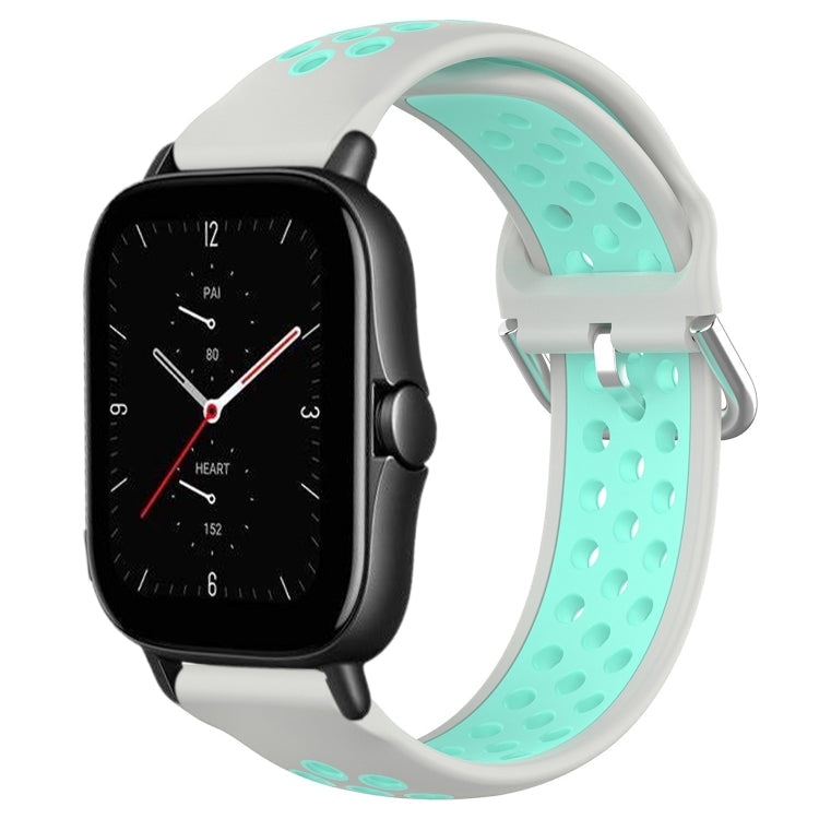 20mm Perforated Breathable Sports Silicone Watch Band, For Amazfit GTS 2E
