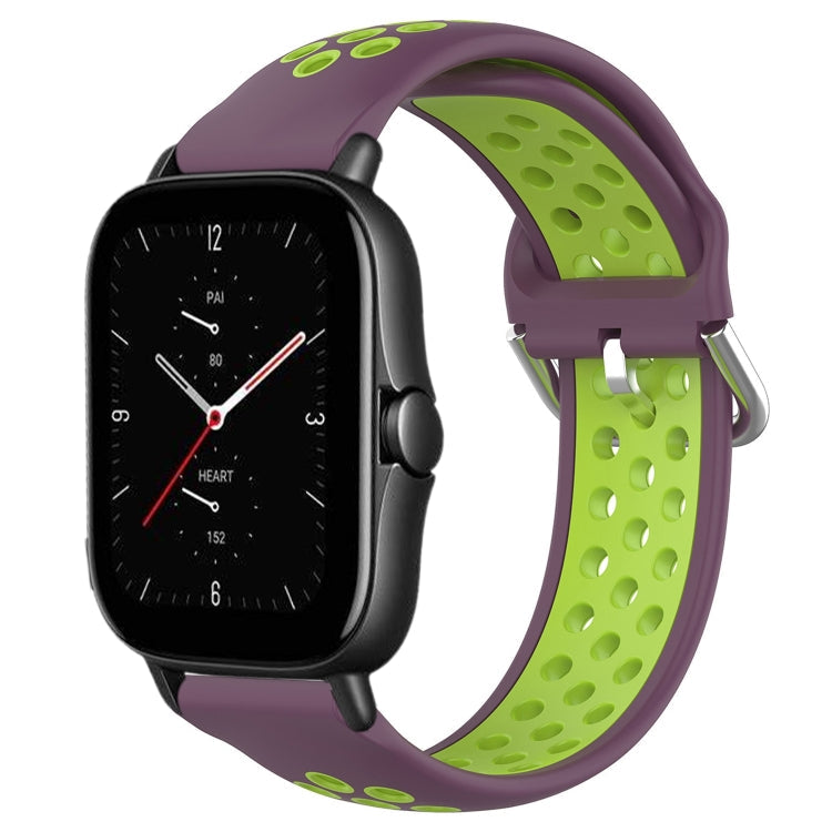 20mm Perforated Breathable Sports Silicone Watch Band, For Amazfit GTS 2E