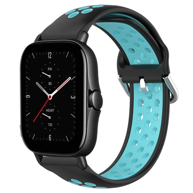 20mm Perforated Breathable Sports Silicone Watch Band, For Amazfit GTS 2E