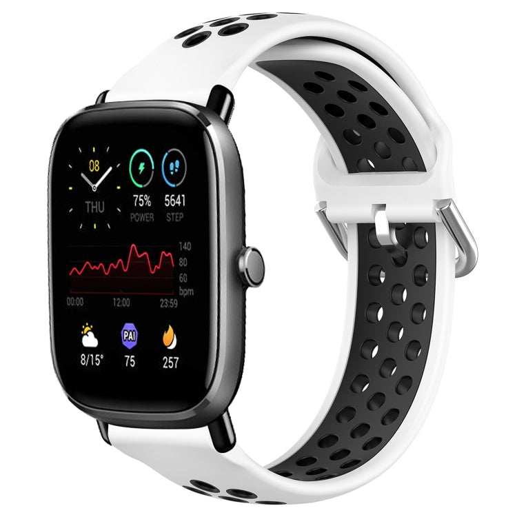 20mm Perforated Breathable Sports Silicone Watch Band, For Amazfit GTS 2 Mini