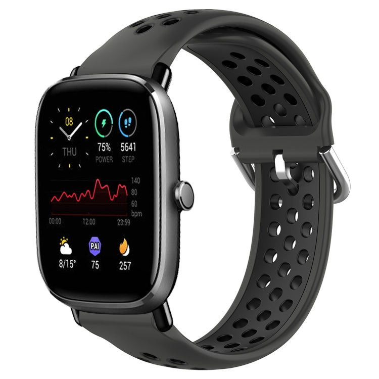 20mm Perforated Breathable Sports Silicone Watch Band, For Amazfit GTS 2 Mini