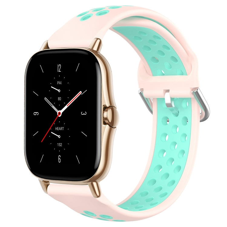 20mm Perforated Breathable Sports Silicone Watch Band, For Amazfit GTS 2
