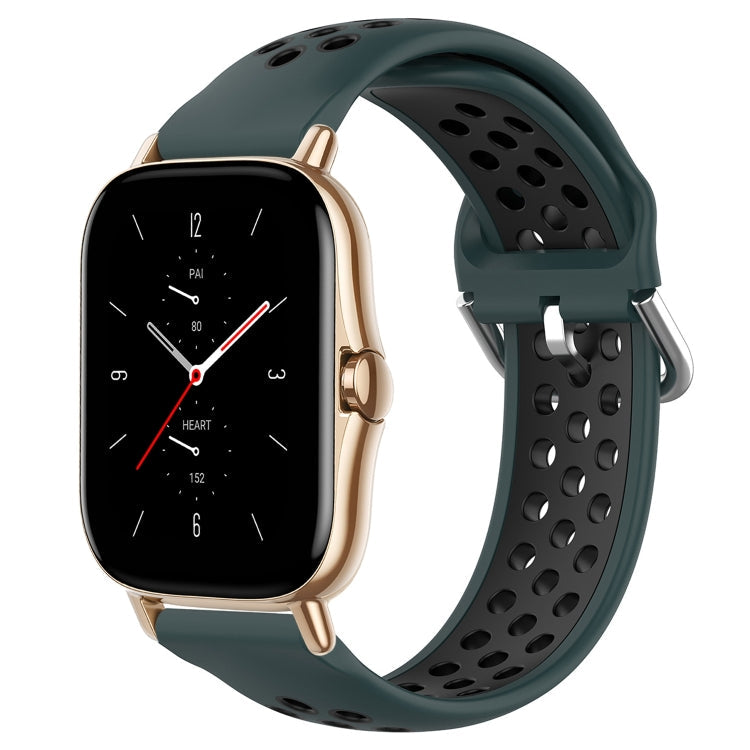 20mm Perforated Breathable Sports Silicone Watch Band, For Amazfit GTS 2