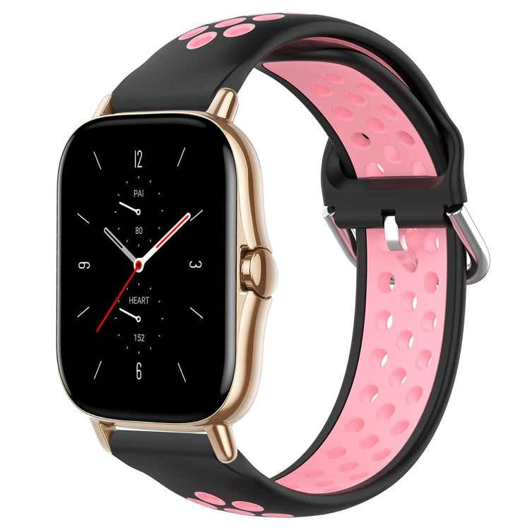 20mm Perforated Breathable Sports Silicone Watch Band, For Amazfit GTS 2